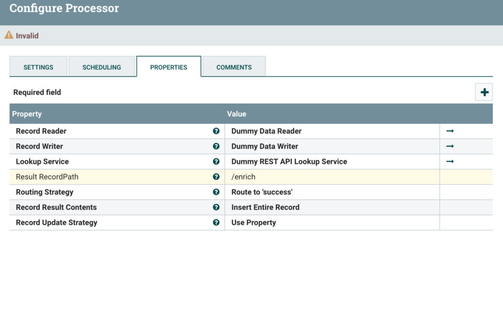 Setting the Result RecordPath